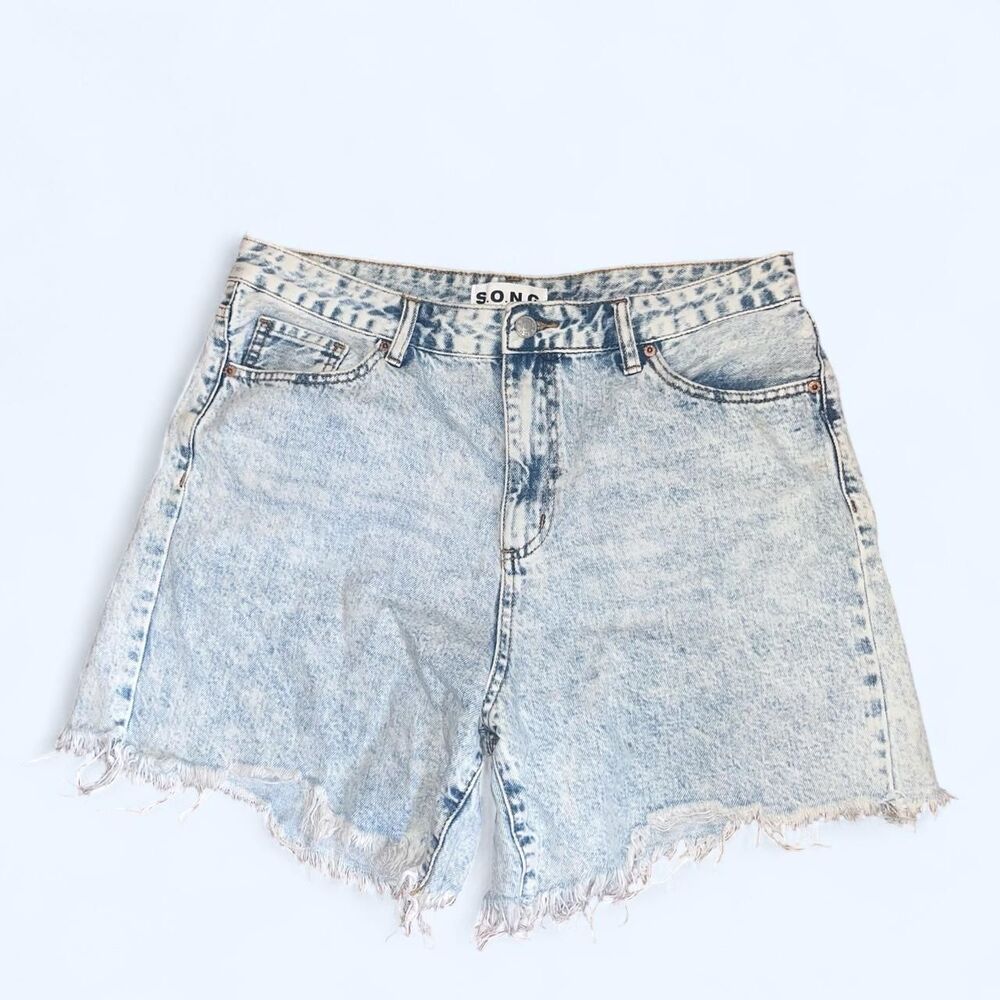 S.O.N.G. Women's Light Denim Shorts Jorts SZ 31"